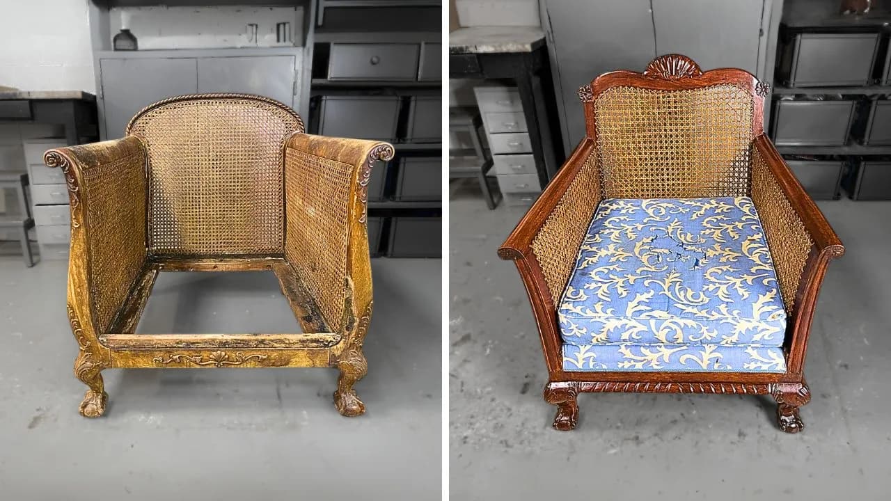Craft furniture restoration — Furniture restoration in Weesp and Amsterdam — before and after, project